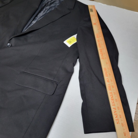 J.M. Haggar Mens Tailored Fit Suit Jacket Black 50 Regular Blazer 1059762 NEW - Picture 10 of 12